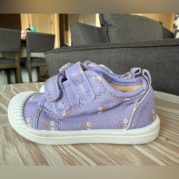 Cat & Jack|Baby girl lavender ditsy floral sneakers with easy slip on Velcro••• - Picture 5 of 8